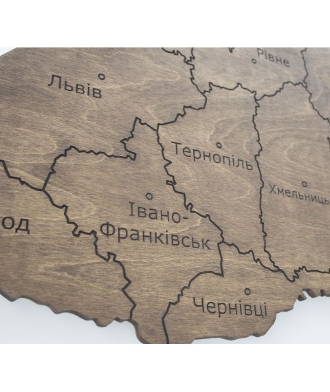 Karte der Ukraine von hinten beleuchtet
