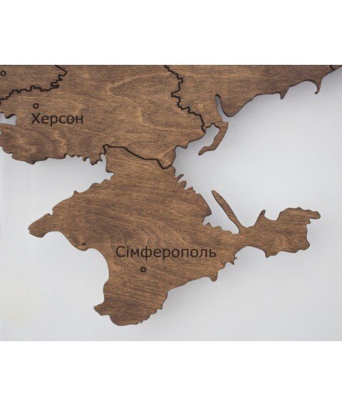 Map of Ukraine from backlit