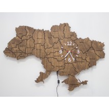 Карта Украины из подсветкой и часами