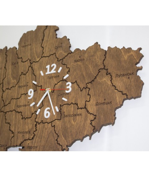 Ukraine map with clock