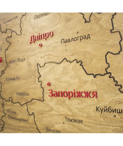Карта Украины на стену с фанеры и акрыла