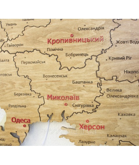Карта Украины на стену из фанеры и акрыла