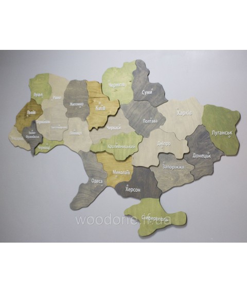Карта Украины пазл с фанеры