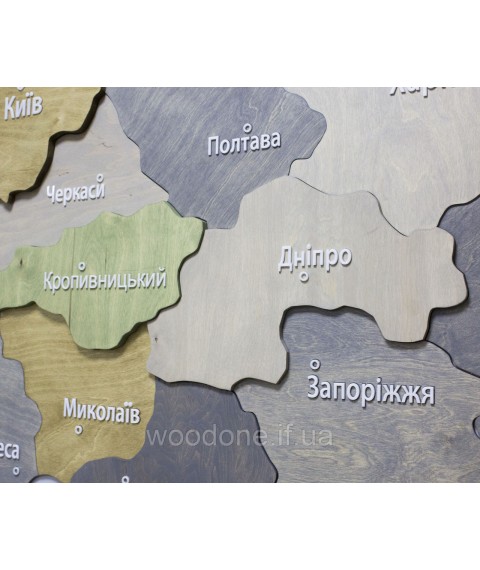 Карта Украины пазл с фанеры