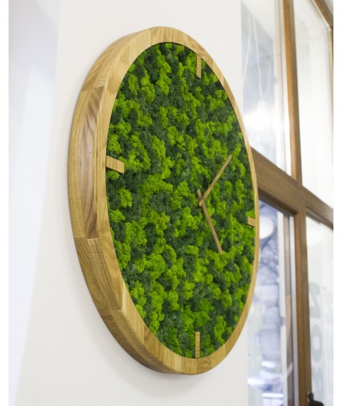 Wall clock MOX with moss diameter 70 cm