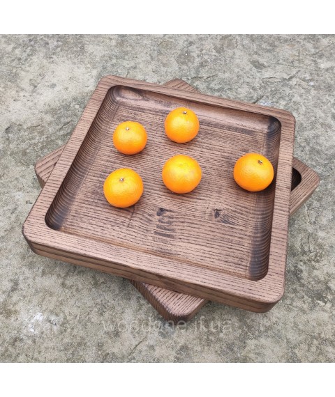 Food serving tray with handles
