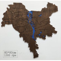 Карта Киева декоративная