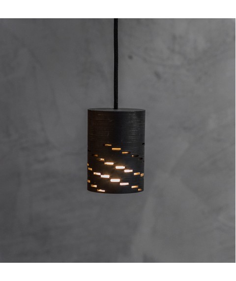 Pendant lamp made of wood and acrylic
