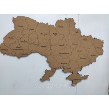 Cork map of Ukraine