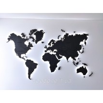 Illuminated world map.