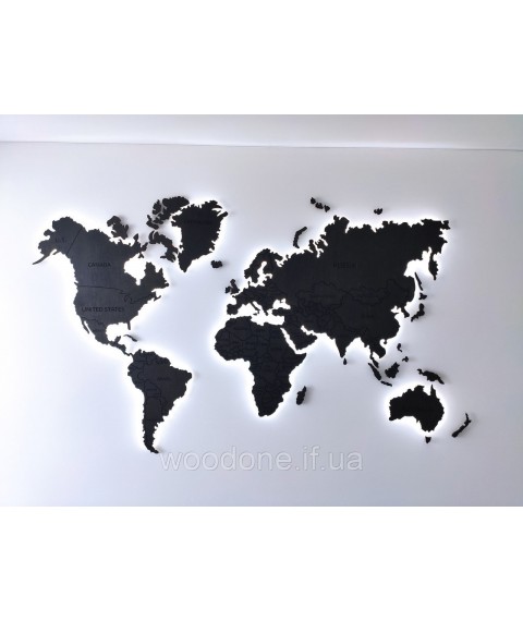 Карта мира с подсветкой.