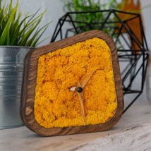 Table clock with moss