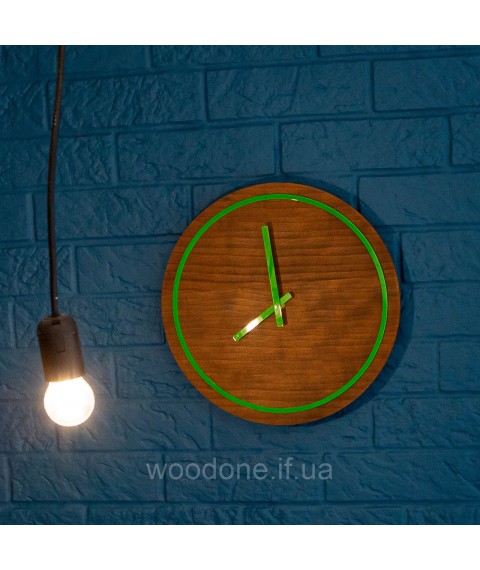 Clock from wood and acry
