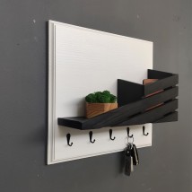 Wall key holder with moss and a shelf. Close shield! WoodOne souvenir workshop