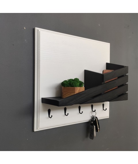 Wall key holder with moss and a shelf. Close shield! WoodOne souvenir workshop