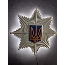 Эмблема МВС Украины с подсветкою 60х60х5 см