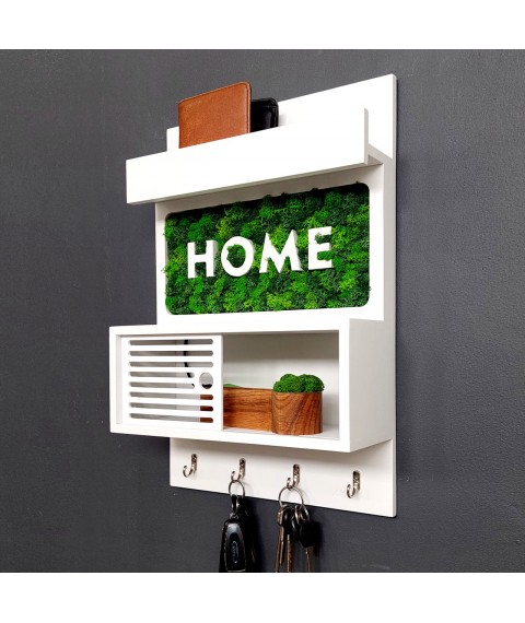 Moss key holder. Close the flap in the hallway!