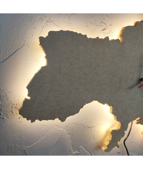 Артборд Карта Украины 50х33 см з подсветкой. Заготовка для заливки эпоксидной смолою Украина .