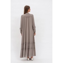 Жіноча максі-сукня з креп-шифону відтінку хакі Нісуаз