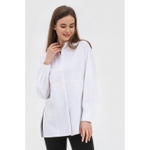 Вільна біла блуза з натуральної тканини Лорето