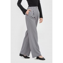 Прямі жіночі штани сірого кольору з високою посадкою Арналь
