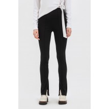 Стильні жіночі штани з французького трикотажу з застібками по низу штанини Фірлі