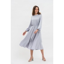 Довга жіноча сукня з мокрого шовку сірого відтінку Арне 01