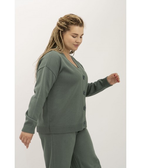 Кардиган трикотажний з вовною м'ятний 23227002