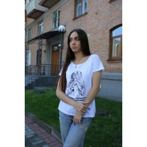 Футболка біла з авторським малюнком Футболка обійми