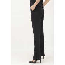 Чорні жіночі класичні брюки з невеликим звуженням до низу Пафос 1