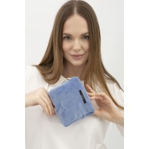 Велюрова косметичка блакитного кольру Косметичка 02