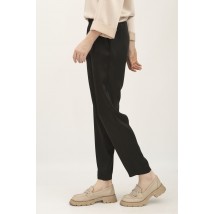 Чорні жіночі брюки у білизняному стилі Бірсен 001