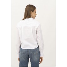 Укорочена біла сорочка з бавовни 24107200