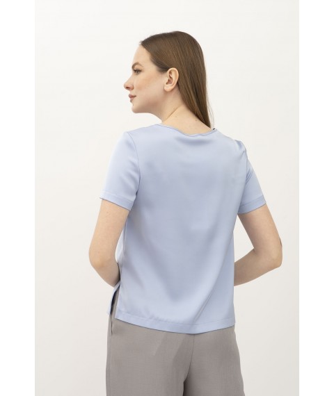 Блуза - футболка з шовку блакитна Ламін 243