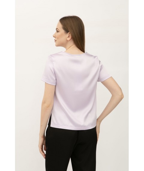 Блуза - футболка з сатину бузкова Ламін 244
