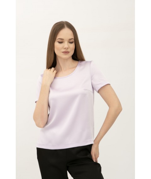 Блуза - футболка з сатину бузкова Ламін 244
