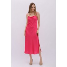 Сукня комбінація кольору фуксія з шовку Граян 3002