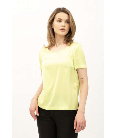 Блуза - футболка з сатину жовта Ламін 249