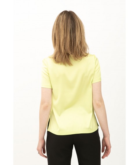 Блуза - футболка з сатину жовта Ламін 249