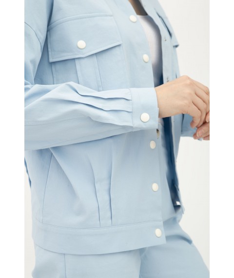 Куртка-бомбер блакитного кольору з бавовни Зорін 01