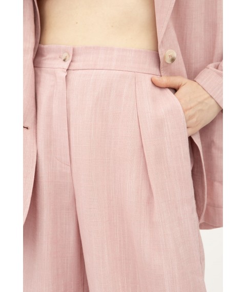 Лляні брюки палаццо рожеві Меларі 12