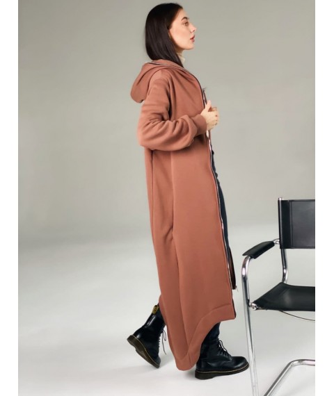 Robe with zipper - mocha (018)