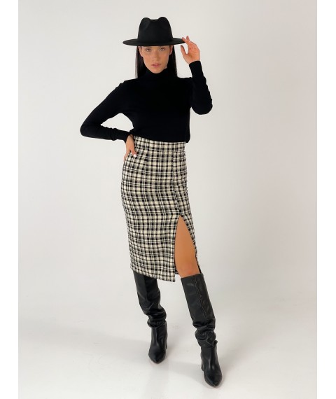 Warm skirt with slit (082)