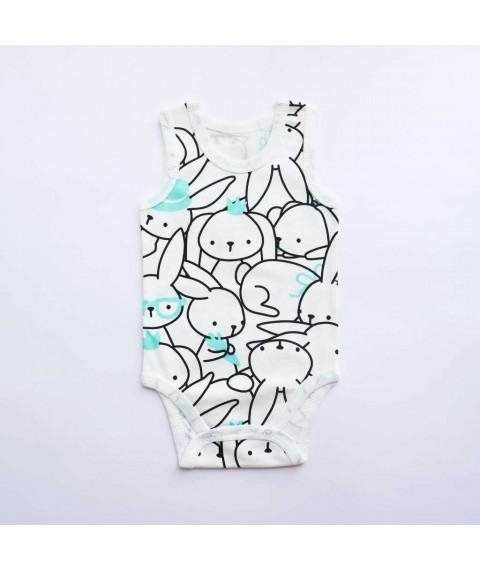 Body T-shirt Hares in mint hats - 62