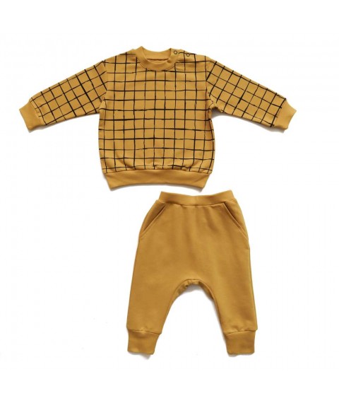 Mustard cell print suit - 80