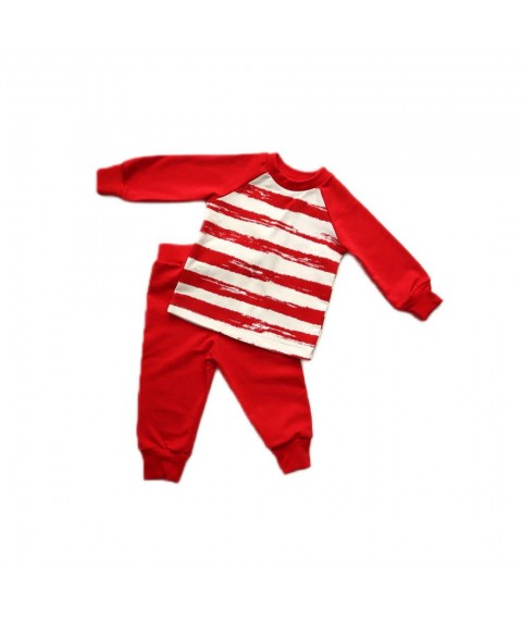 Suit print red and white stripe (production time 3-5 working days) - 62