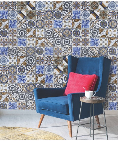 Design panel for the dining room Portuguese Vintage Tiles 465 cm x 280 cm