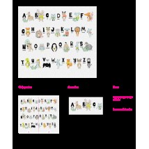 Kindertafel Alphabet Englisch im Raum Funky ABC 155 cm x 250 cm