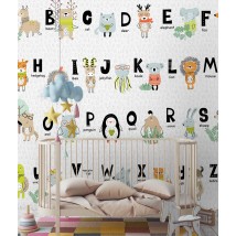 Designer panel for nursery English Alphabet Funky ABC 250 cm x 155 cm
