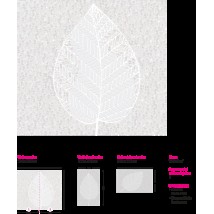 Embossed design panels 3D Leaf structure 155 cm x 250 cm